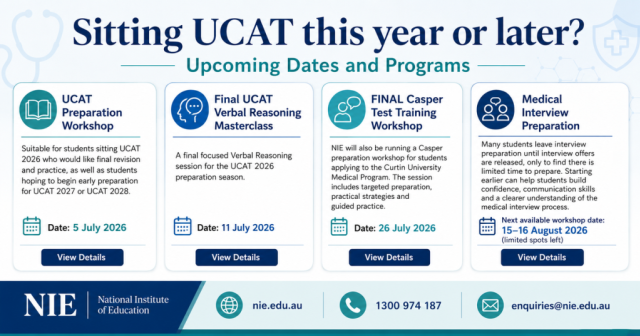 UCAT Important Dates and Upcoming Preparation Events